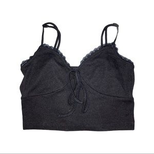 Black Lace Bustier Top